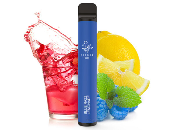 ELFBAR 600 - "Blue Razz Lemonade" (Blaue Himbeerlimonade) - E-Shisha - ohne Nikotin - 600 Z&uuml;ge
