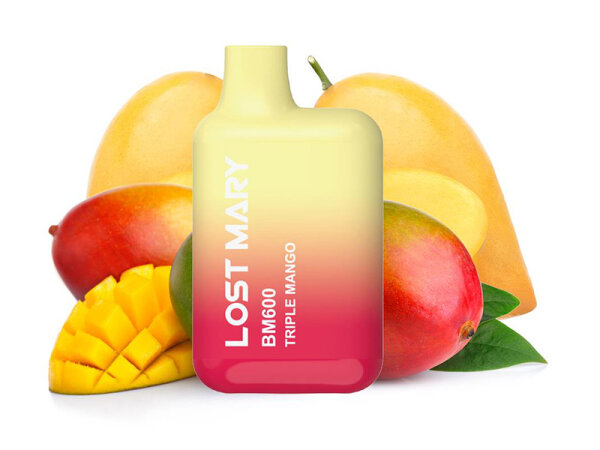 Lost Mary BM600 "Triple Mango" (Mango) E-Shisha - 20mg - ca. 600 Z&uuml;ge
