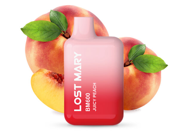 Lost Mary BM600 "Juicy Peach/Peach Ice" (Eis, Pfirsich) E-Shisha - 20mg - ca. 600 Z&uuml;ge