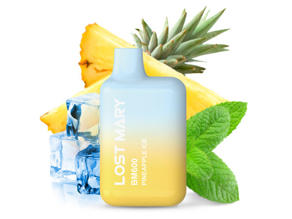 Lost Mary BM600 "Pineapple Ice" (Ananas, Eis) E-Shisha - 20mg - ca. 600 Z&uuml;ge