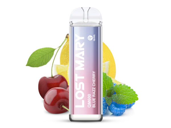 Lost Mary QM600 - Blue Razz Cherry (Blaubeere, Kirschen) - E-Shisha - 20mg - 600 Z&uuml;ge