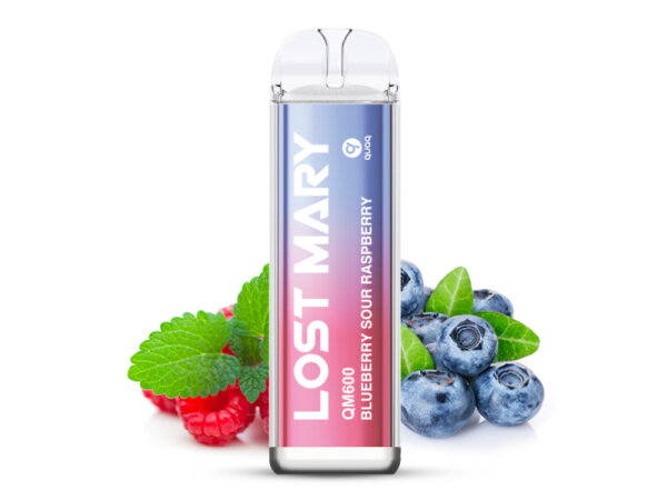 Lost Mary QM600 - Blueberry Sour Raspberry (Blaubeeren, Saure Himbeere) - E-Shisha - 20mg - 600 Z&uuml;ge
