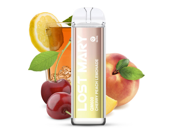 Lost Mary QM600 - Cherry Peach Lemonade (Limonade, Kirsche, Pfirsich.) - E-Shisha - 20mg - 600 Z&uuml;ge