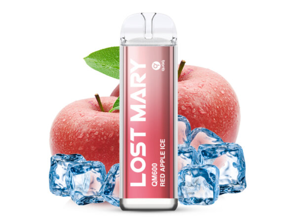 Lost Mary QM600 - Red Apple Ice (roter Apfel, Eis) - E-Shisha - 20mg - 600 Z&uuml;ge
