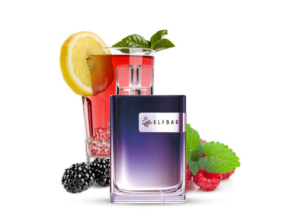 ELFBAR Crystal CR 600 - "Blackberry Raspberry Lemonade" (Brombeere, Himbeere) - E-Shisha - 20 mg - ca. 600 Z&uuml;ge