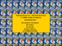 Pok&eacute;mon Karten Set - 100 deutsche Karten 1 V,...