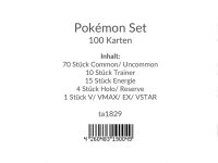 Pok&eacute;mon Karten Set - 100 deutsche Karten 1 V, VMAX, VSTAR, EX inkl.