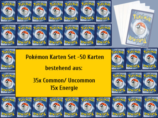 Pok&eacute;mon Karten Set - 50 Karten