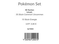Pok&eacute;mon Karten Set - 50 Karten