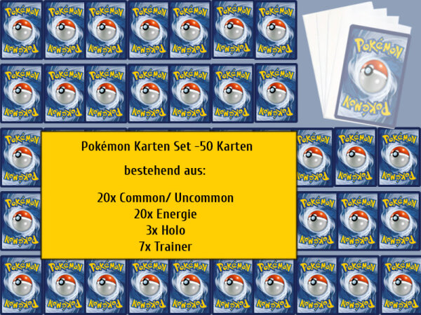 Pok&eacute;mon Karten Set - 50 Karten