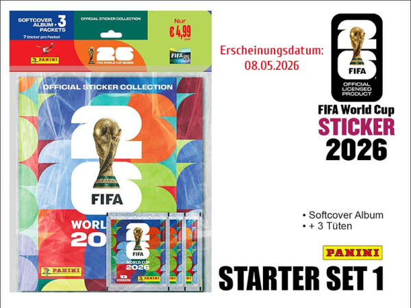 Panini FIFA WM 2026; Sticker -  Starter Set 1 (Soft-Cover + 3 T&uuml;ten)